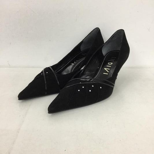インディヴィ INDIVI パンプス パンプス 23.5 ヒール ポインテッドトゥ 23.5cm 無地 黒 / ブラック /  レディース USED 古着 中古 10149840