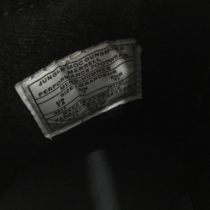 メレル MERRELL スリッポン スリッポン J60787 ジャングルモック GUNSMOKE UK7 スニーカー US：7.5 ロゴ、文字 茶 / ブラウン /  メンズ USED 古着 中古 10148410