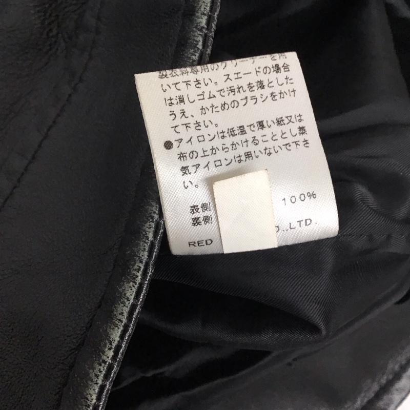 レッドムーン REDMOON ジャケット、上着 ジャケット、ブレザー ジップアップジャケット レザージャケット アウター 36 無地 黒 / ブラック /  メンズ USED 古着 中古 10144964