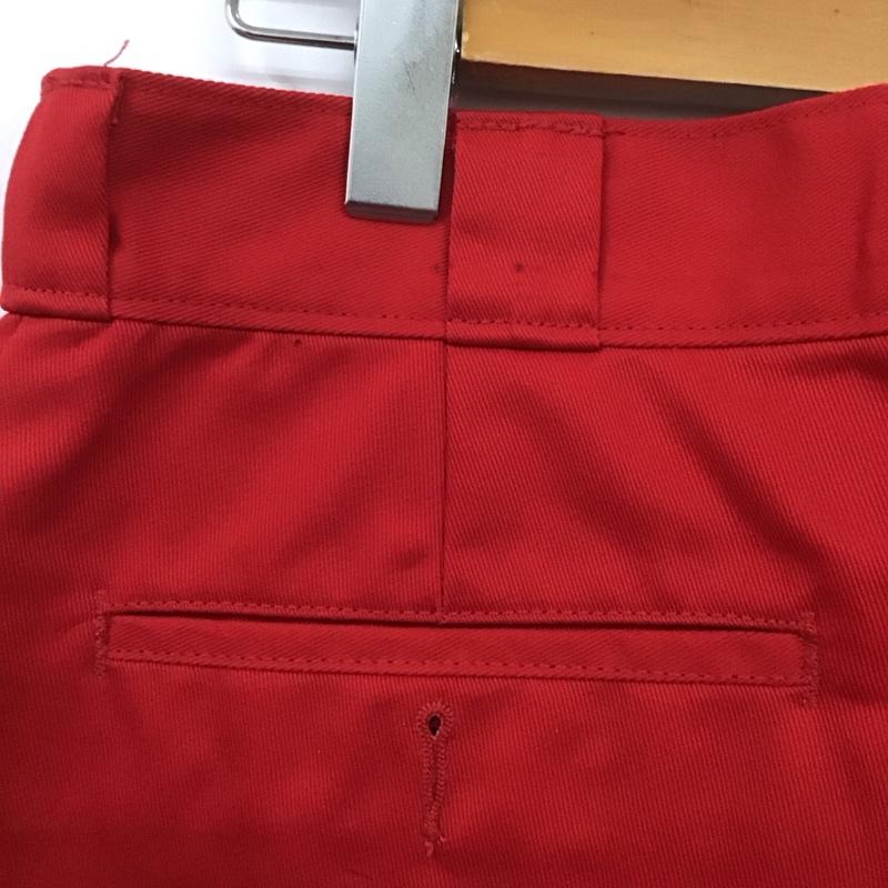 ディッキーズ Dickies パンツ ワークパンツ、ペインターパンツ 85283 ダブルニー ワークパンツ ルーズパンツ ワイドパンツ 32インチ ロゴ、文字 赤 / レッド /  メンズ USED 古着 中古 10107098