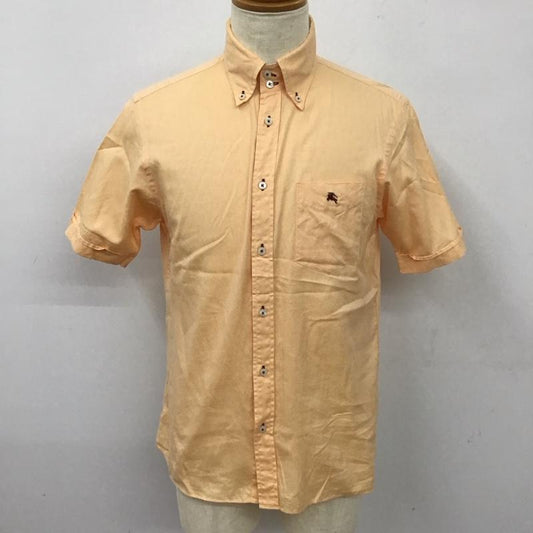 バーバリーブラックレーベル BURBERRY BLACK LABEL シャツ、ブラウス 半袖 BMW50-010-82 ボタンダウン 2 ワンポイント 橙 / オレンジ /  メンズ USED 古着 中古 10113081