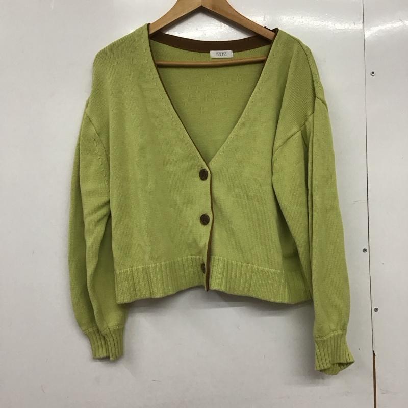 ローリーズファーム LOWRYS FARM カーディガン 長袖 長袖カーディガン 前ボタン ニットカーディガン FREE 無地 緑 / グリーン /  レディース USED 古着 中古 10145164