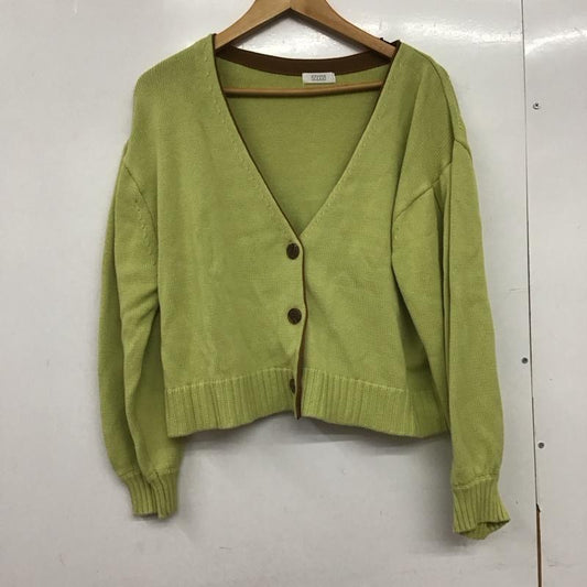 ローリーズファーム LOWRYS FARM カーディガン 長袖 長袖カーディガン 前ボタン ニットカーディガン FREE 無地 緑 / グリーン /  レディース USED 古着 中古 10145164