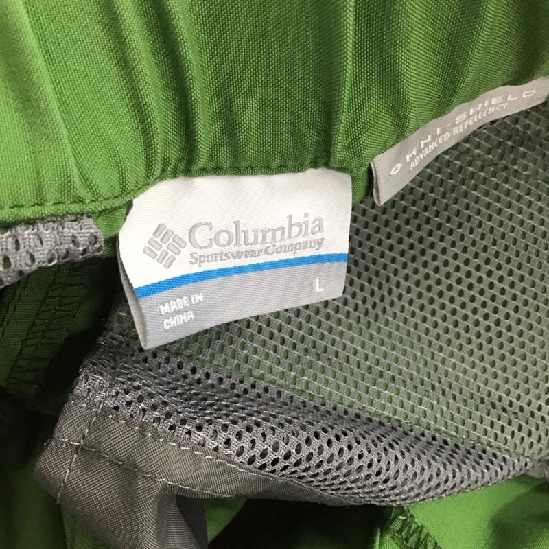 コロンビア Columbia パンツ ショートパンツ ショートパンツ ハーフパンツ カジュアルパンツ L ロゴ、文字 緑 / グリーン /  レディース USED 古着 中古 10128952