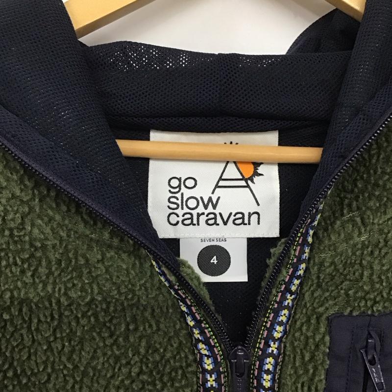 ゴースローキャラバン go slow caravan ジャケット、上着 ジャケット、ブレザー ジップアップフリースジャケット アウター 長袖ジャケット 4 ロゴ、文字 カーキ / カーキ /  メンズ USED 古着 中古 10142868