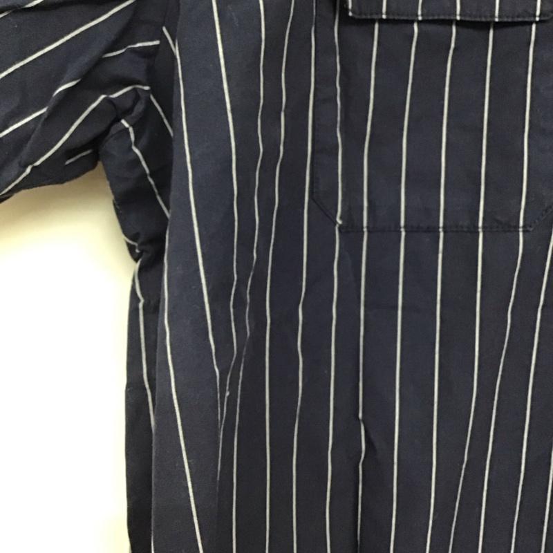 ディッキーズ Dickies シャツ、ブラウス 半袖 半袖シャツ ストライプシャツ カラーシャツ XL ストライプ 紺 / ネイビー /  メンズ USED 古着 中古 10143390