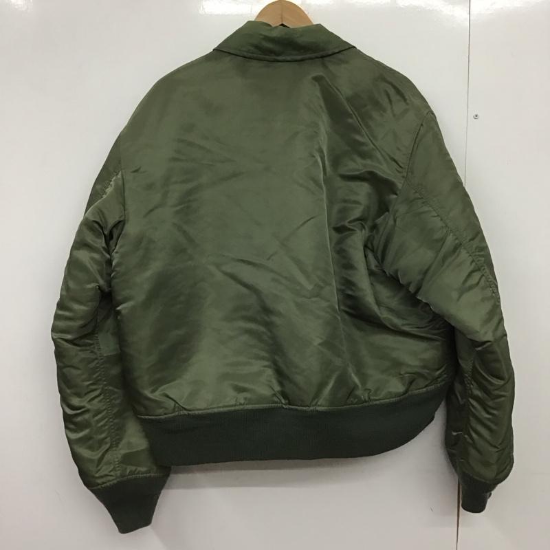 アルファインダストリー Alpha Industries ジャケット、上着 ジャンパー、ブルゾン ジップアップジャケット ミリタリージャケット アウター L ロゴ、文字 カーキ / カーキ /  メンズ USED 古着 中古 10146663