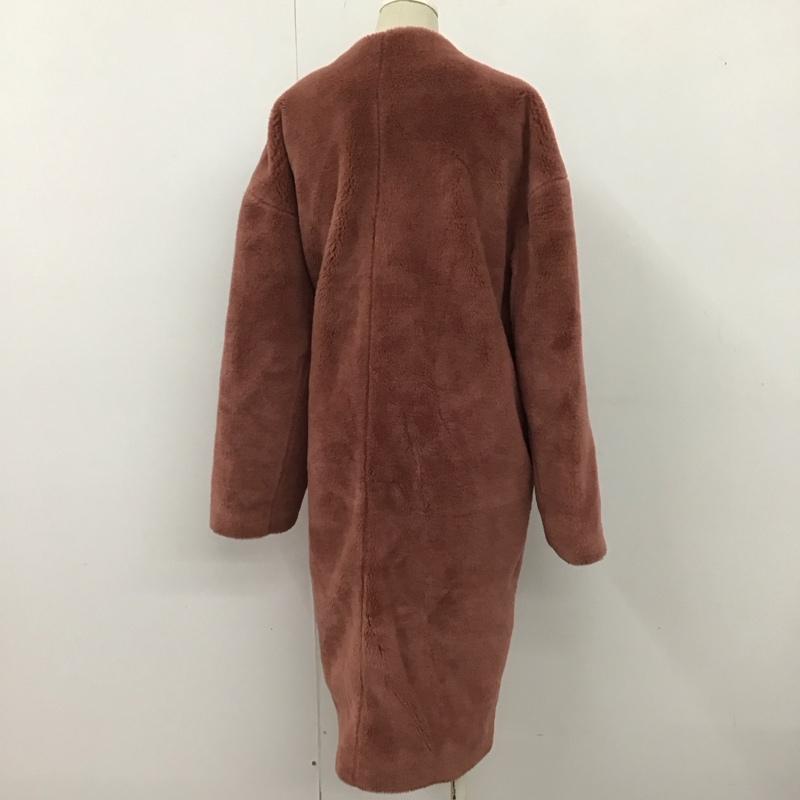 ムルーア MURUA コート コート一般 ロングコート ロングジャケット ノーカラージャケット アウター M 無地 桃 / ピンク /  レディース USED 古着 中古 10123699