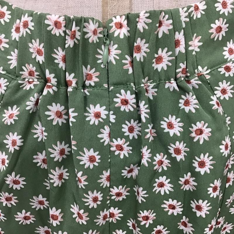 ナイスクラップ NICE CLAUP スカート ロングスカート 後ろファスナー 花柄 薄緑 / ライトグリーン /  レディース USED 古着 中古 10108927