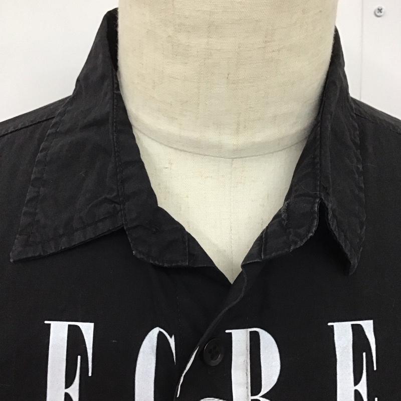 バックサイドオブトーキョー backside of tokyo シャツ、ブラウス 長袖 長袖シャツ カラーシャツ ポケットシャツ 長袖カットソー プリントシャツ FREE プリント 黒 / ブラック /  メンズ USED 古着 中古 10124459