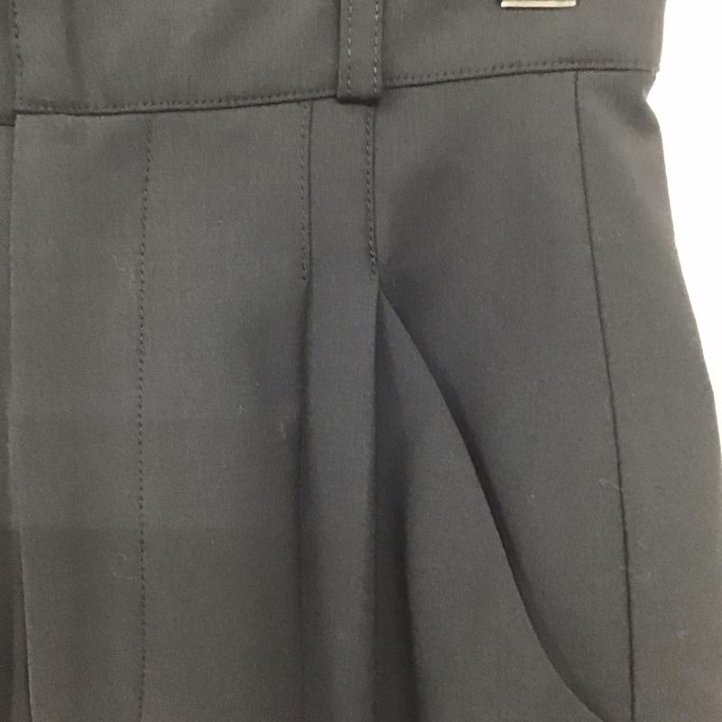 シウム SIWEM パンツ スラックス スラックスパンツ ワイドパンツ ストレッチパンツ XS 無地 黒 / ブラック /  レディース USED 古着 中古 10129700