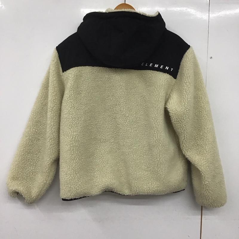 エレメント ELEMENT ジャケット、上着 ジャンパー、ブルゾン ジップアップジャケット アウター ボアジャケット FREE ロゴ、文字 アイボリー / アイボリー /  レディース USED 古着 中古 10147627