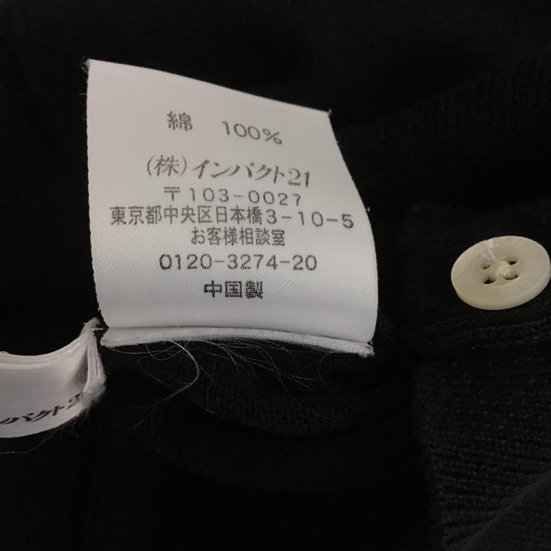 ラルフローレン RALPHLAUREN カーディガン 長袖 長袖ニットカーディガン リブニットカーディガン 前ボタン S ロゴ、文字 黒 / ブラック /  レディース USED 古着 中古 10112201