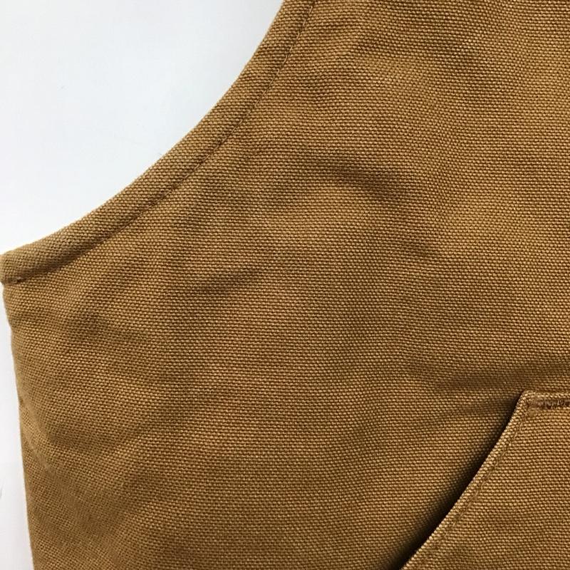 カーハート Carhartt ベスト ベスト ジップアップベスト ノースリーブカットソー アウター XL ロゴ、文字 茶 / ブラウン /  メンズ USED 古着 中古 10150661