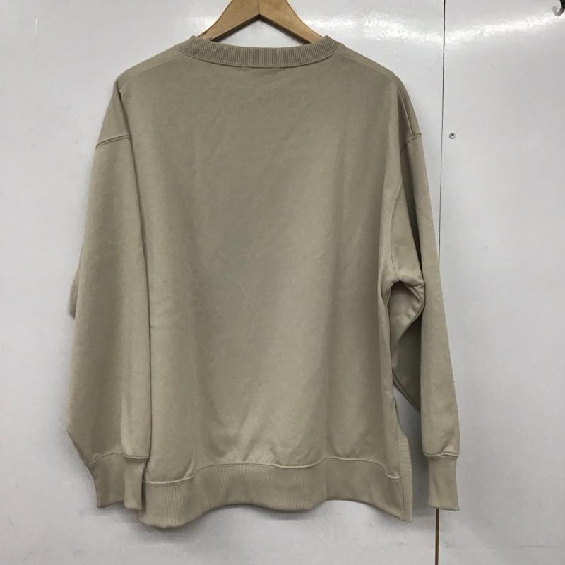 グローバルワーク GLOBAL WORK トレーナー 長袖 L ロゴ、文字 X プリント ベージュ / ベージュ /  レディース USED 古着 中古 10142293