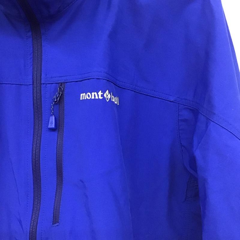 モンベル mont-bell ジャケット、上着 ジャンパー、ブルゾン ジップアップジャケット ナイロンジャケット アウター パーカー M ロゴ、文字 青 / ブルー /  メンズ USED 古着 中古 10149006