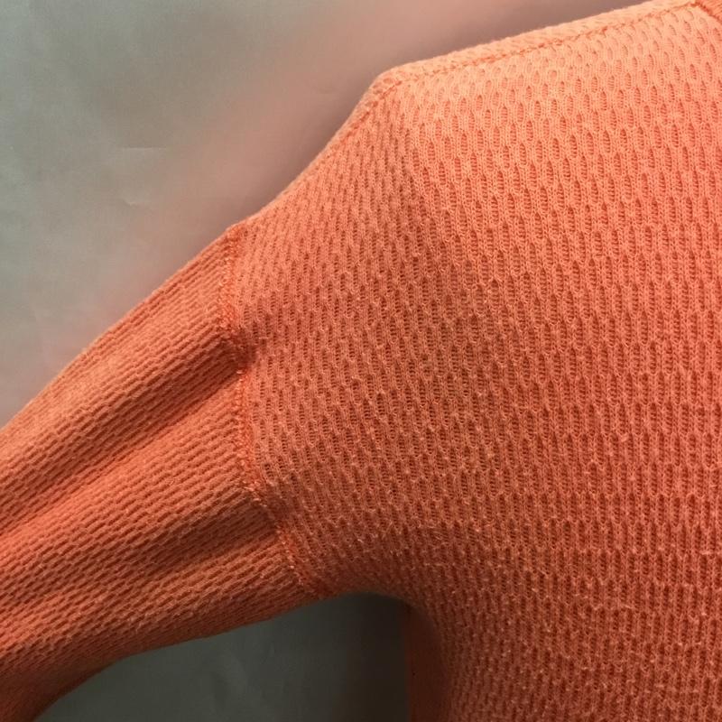 フラットヘッド FLATHEAD カットソー 長袖 長袖カットソー クルーネックカットソー ロングスリーブカットソー プリントTシャツ 40 ロゴ、文字 橙 / オレンジ /  メンズ USED 古着 中古 10115229