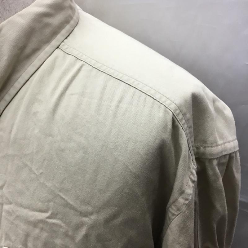 トミーヒルフィガー TOMMY HILFIGER シャツ、ブラウス 長袖 長袖シャツ カラーシャツ ポケットシャツ 長袖カットソー L ロゴ、文字 ベージュ / ベージュ /  メンズ USED 古着 中古 10115765