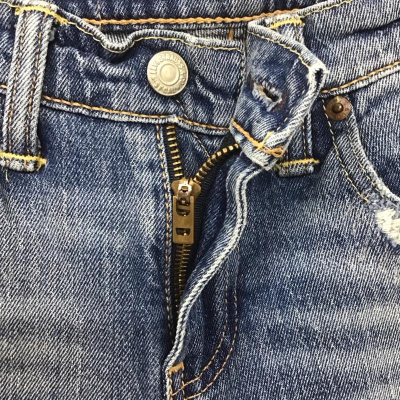 リーバイス Levi s パンツ デニム、ジーンズ デニムパンツ スリムパンツ カジュアルジーンズ ダメージ加工 28インチ レディース USED 古着 中古 10107141
