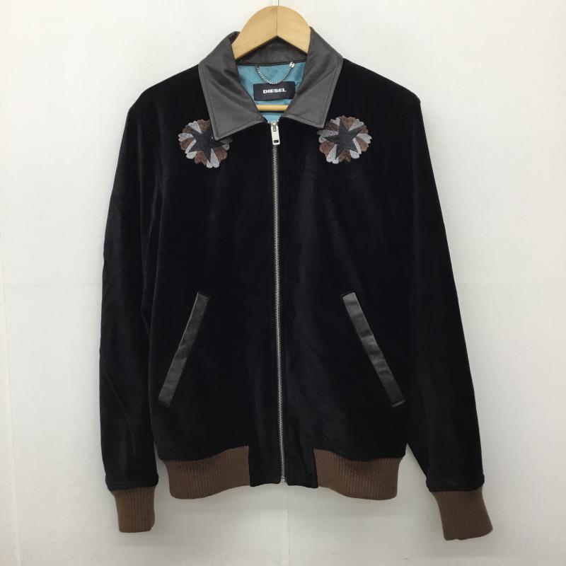 ディーゼル DIESEL ジャケット、上着 ジャンパー、ブルゾン ベロアジャケット M 刺繍 黒 / ブラック /  メンズ USED 古着 中古 10138376