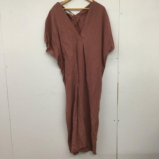 ザラ ZARA ワンピース ロングスカート 半袖ロングワンピース フレアスカート Vネック M 無地 マルチカラー / マルチカラー /  レディース USED 古着 中古 10149028