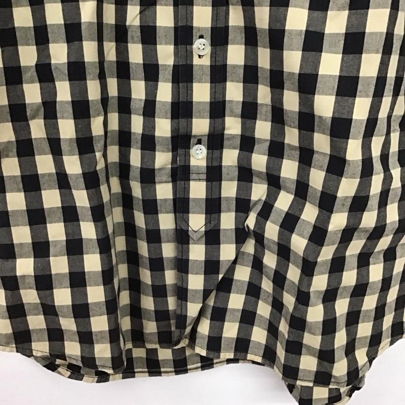 エクストララージ XLARGE シャツ、ブラウス 七分袖 七分丈シャツ ボタンダウンシャツ チェックシャツ L チェック 黒 / ブラック / X ベージュ / ベージュ /  メンズ USED 古着 中古 10133078