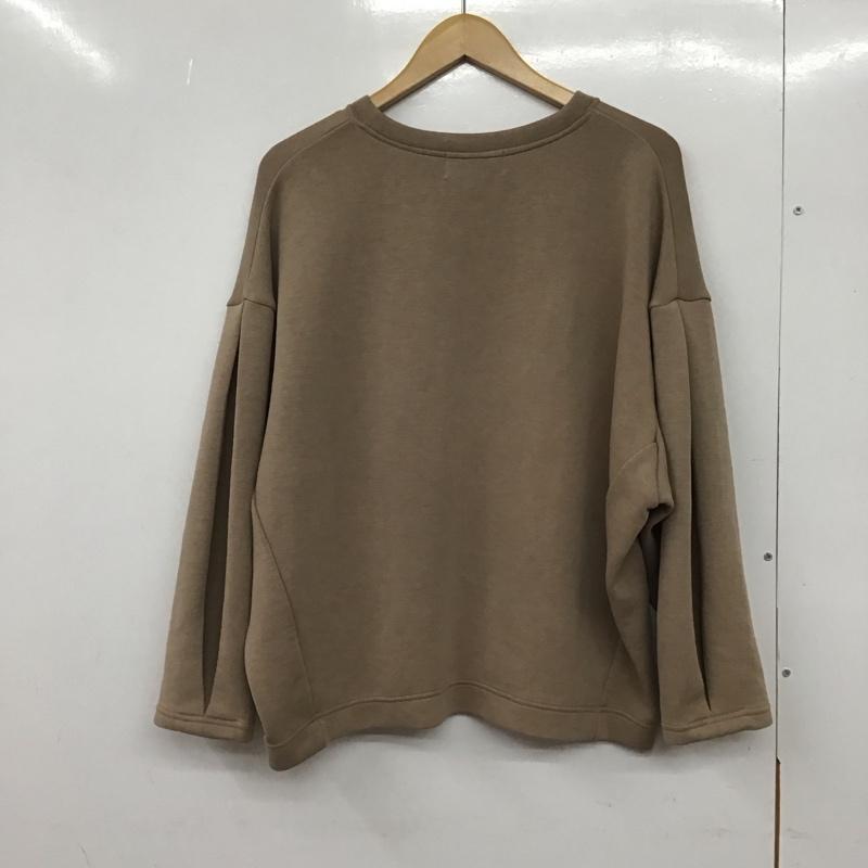 アズールバイマウジー AZUL BY MOUSSY トレーナー 長袖 250DAA80-231H SLEEVE TUCK SWEAT TOPS M 無地 茶 / ブラウン /  レディース USED 古着 中古 10130193