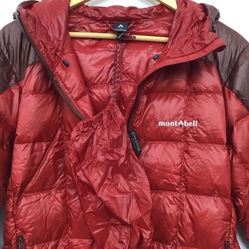 モンベル mont-bell ジャケット、上着 ダウンジャケット 1101464 ジップアップジャケット ナイロンジャケット アウター ダウンジャケット M ロゴ、文字 赤 / レッド /  メンズ USED 古着 中古 10147772