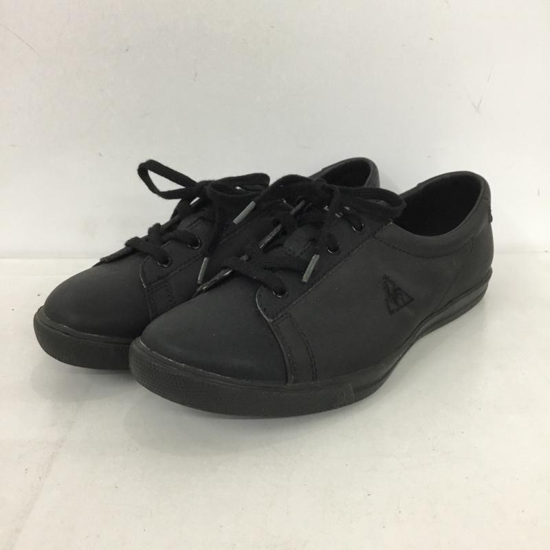 ルコックスポルティフ le coq sportif スニーカー スニーカー QFM-7105BK 23.5cm 23.5cm ワンポイント 黒 / ブラック /  レディース USED 古着 中古 10150218