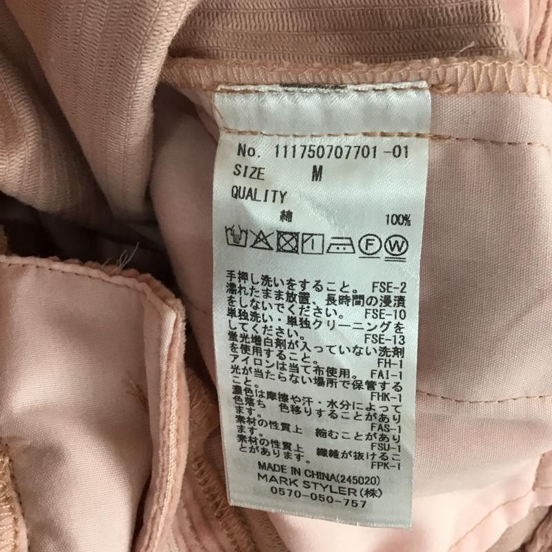アングリッド Ungrid パンツ ワークパンツ、ペインターパンツ 111750707701-01 コーデュロイワイドパンツ カジュアルパンツ M 無地 桃 / ピンク /  レディース USED 古着 中古 10117572