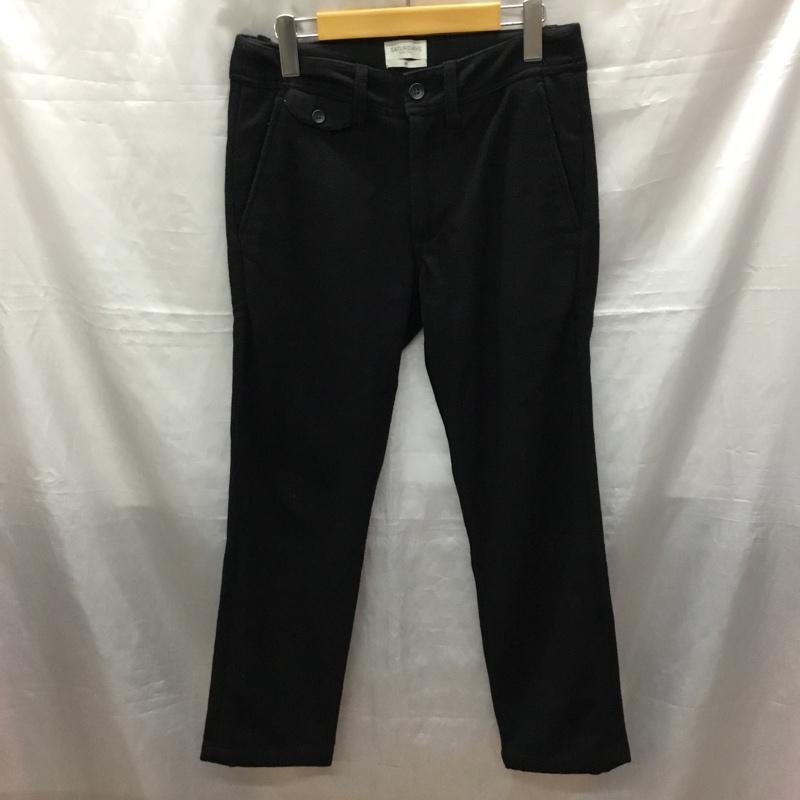 サタデーズサーフニューヨークシティー SATURDAYS SURF NYC パンツ スラックス スラックス ストレートパンツ スリムパンツ 28インチ 無地 黒 / ブラック /  メンズ USED 古着 中古 10117688