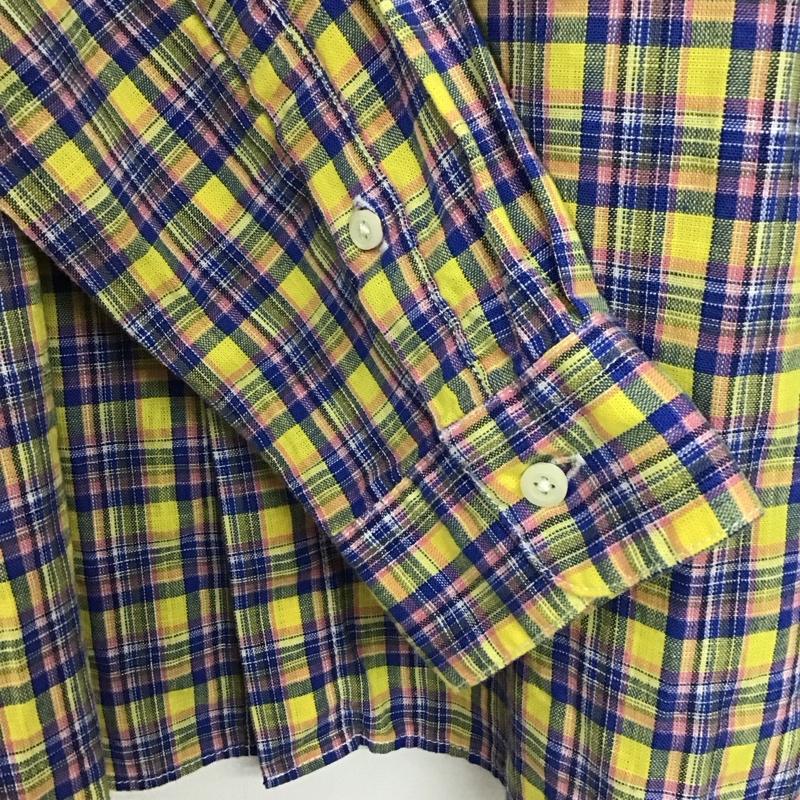 ナノユニバース nano・universe シャツ、ブラウス 長袖 NUC41SH0172SK コットンリネン 綿麻 M チェック マルチカラー / マルチカラー /  メンズ USED 古着 中古 10133575