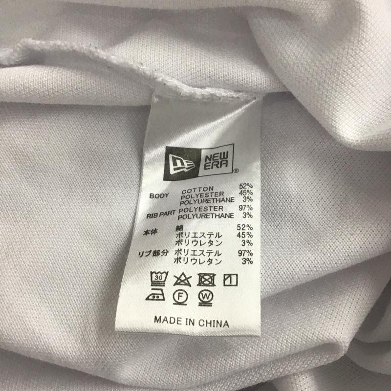 ニューエラ NEW ERA カットソー 半袖 半袖カットソー プリントTシャツ スタンドネックカットソー XL プリント 白 / ホワイト /  メンズ USED 古着 中古 10132346
