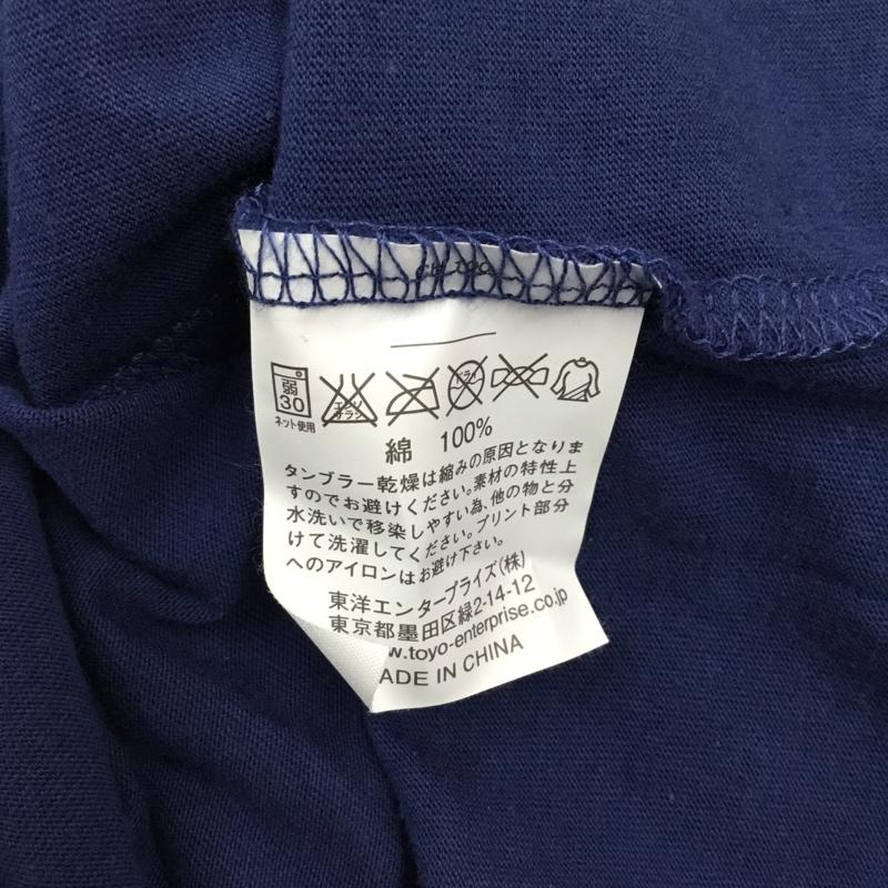 キャッツポウ CAT S PAW Tシャツ 半袖 半袖カットソー プリントTシャツ クルーネックカットソー L 無地 紺 / ネイビー /  メンズ USED 古着 中古 10114605