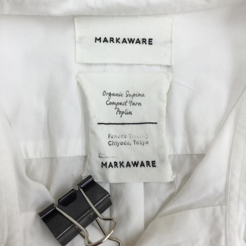 マーカ marka シャツ、ブラウス 長袖 MARKAWARE 18SS コンフォートフィット レギュラーカラーシャツ マーカウェア REGULAR COLLAR SHIRTS COMFORT FIT A18A-09SH03C 2号 無地 白 / ホワイト /  メンズ USED 古着 中古 10128184