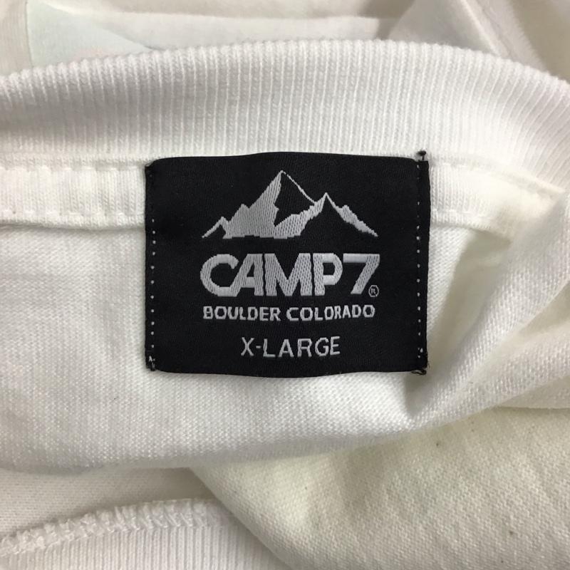 キャンプセブン CAMP7 Tシャツ 長袖 XL ロゴ、文字 X プリント 白 / ホワイト /  メンズ USED 古着 中古 10121885