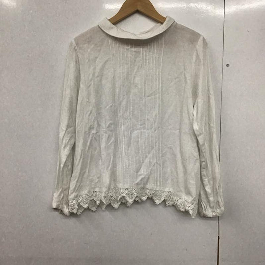 サマンサモスモス Samansa Mos2 シャツ、ブラウス 長袖 長袖シャツ 無地シャツ レースシャツ FREE 無地 白 / ホワイト /  レディース USED 古着 中古 10142690