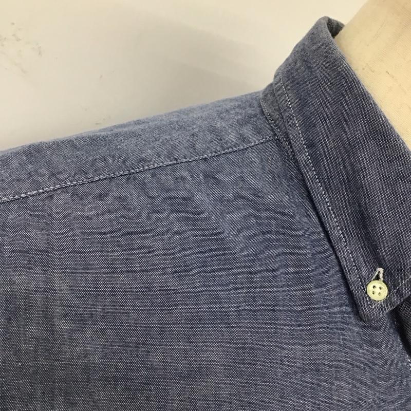 アベイシングエイプ A BATHING APE Tシャツ 半袖 半袖シャツ カラーシャツ 半袖カットソー デニムシャツ L ロゴ、文字 インディゴ / インディゴ /  メンズ USED 古着 中古 10117278