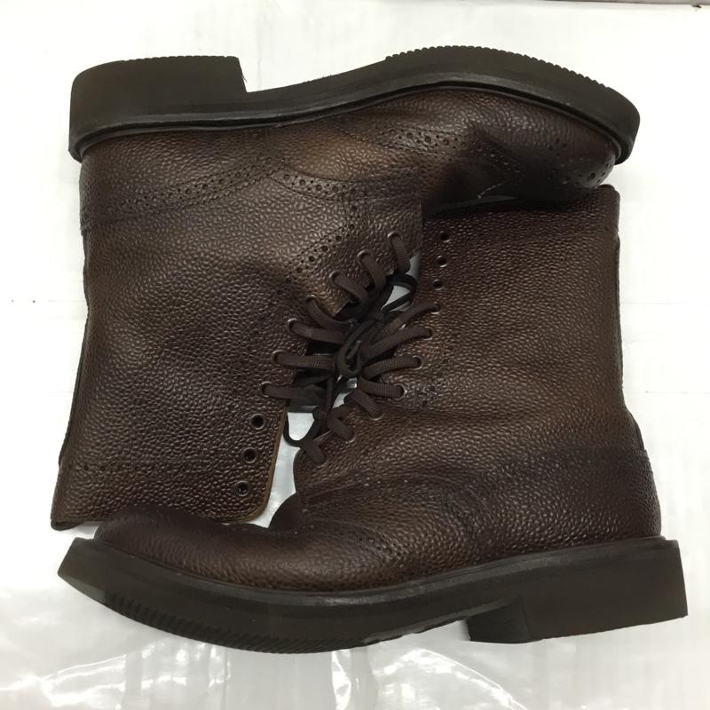 トリッカーズ Tricker s ブーツ ショートブーツ ウィングチップ SHIPS カントリーブーツ 箱有 無地 ダークブラウン / ダークブラウン /  レディース USED 古着 中古 10120561