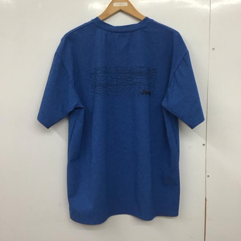 ジープ Jeep Tシャツ 半袖 半袖カットソー プリントTシャツ クルーネックカットソー 0 ロゴ、文字 青 / ブルー /  メンズ USED 古着 中古 10148325