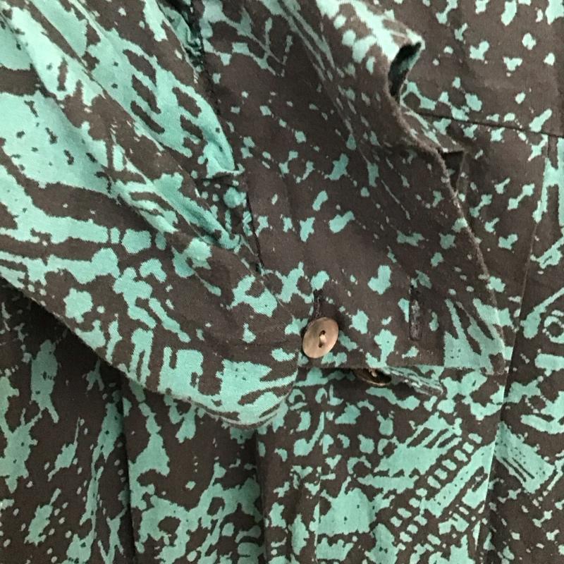 ジャーナルスタンダード JOURNAL STANDARD ワンピース ロングスカート 21-040-400-7120-2-0 七分袖 フレア 総柄 黒 / ブラック / X 緑 / グリーン /  レディース USED 古着 中古 10146496