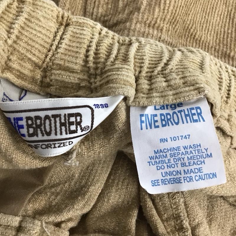 ファイブブラザー FIVE BROTHER パンツ ワークパンツ、ペインターパンツ ワイドパンツ コーデュロイパンツ カジュアルパンツ L 無地 ベージュ / ベージュ /  メンズ USED 古着 中古 10139651