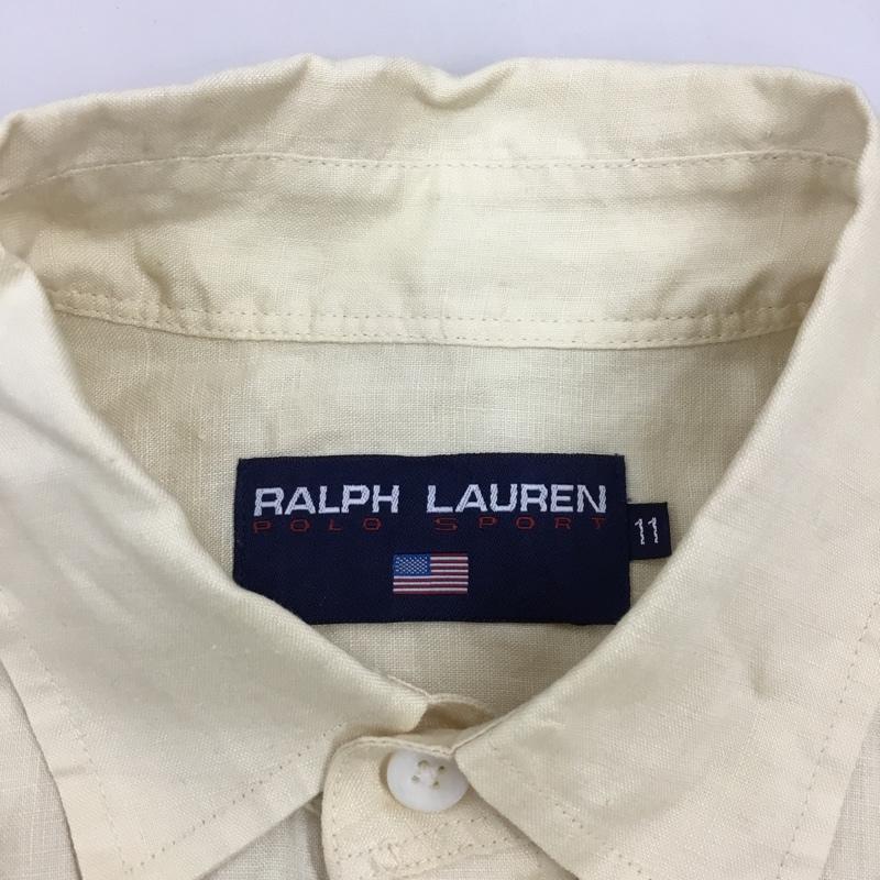 ラルフローレンスポーツ RALPHLAURENSPORT シャツ、ブラウス 長袖 長袖シャツ カラーシャツ ポケットシャツ 長袖カットソー 無地シャツ 無地 黄 / イエロー /  メンズ USED 古着 中古 10114575
