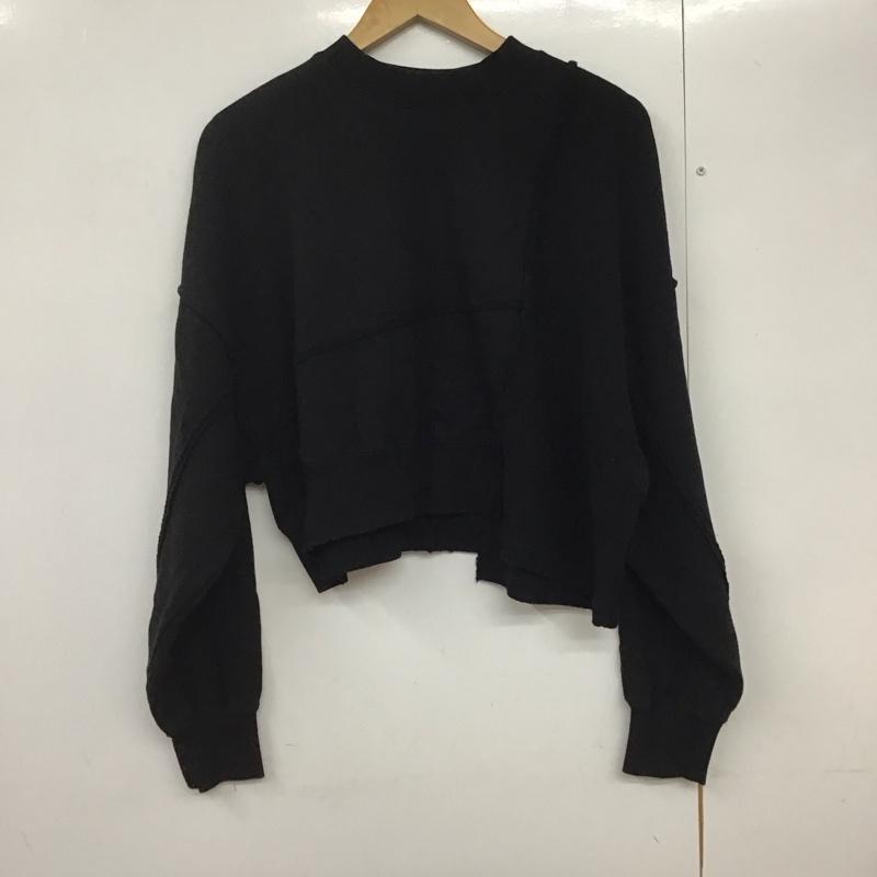 ローリーズファーム LOWRYS FARM トレーナー 長袖 1 無地 黒 / ブラック /  レディース USED 古着 中古 10141590