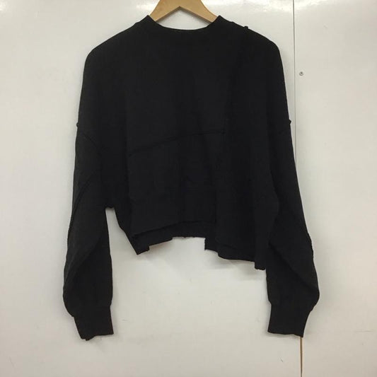 ローリーズファーム LOWRYS FARM トレーナー 長袖 1 無地 黒 / ブラック /  レディース USED 古着 中古 10141590