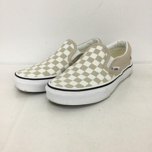バンズ VANS スリッポン スリッポン 508731 22.5cm スニーカー 22.5cm チェック 白 / ホワイト / X ベージュ / ベージュ /  レディース USED 古着 中古 10146873