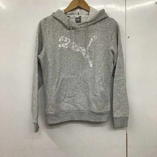 プーマ PUMA パーカー 長袖 580941-54 L プリント 灰 / グレー /  レディース USED 古着 中古 10141278