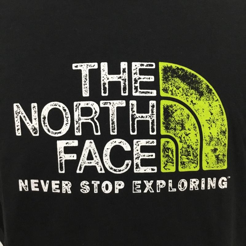 ザノースフェイス THE NORTH FACE Tシャツ 半袖 半袖カットソー プリントTシャツ クルーネックカットソー L プリント 黒 / ブラック /  メンズ USED 古着 中古 10110000