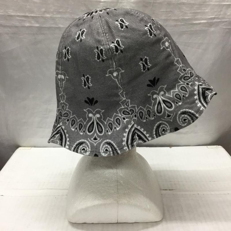 チャレンジャー CHALLENGER 帽子 ハット CLG-AC 023-037 REVERSIBLE BANDANA HAT リバーシブル タグ付き バンダナ柄 灰 / グレー / X 黒 / ブラック /  メンズ USED 古着 中古 10122445