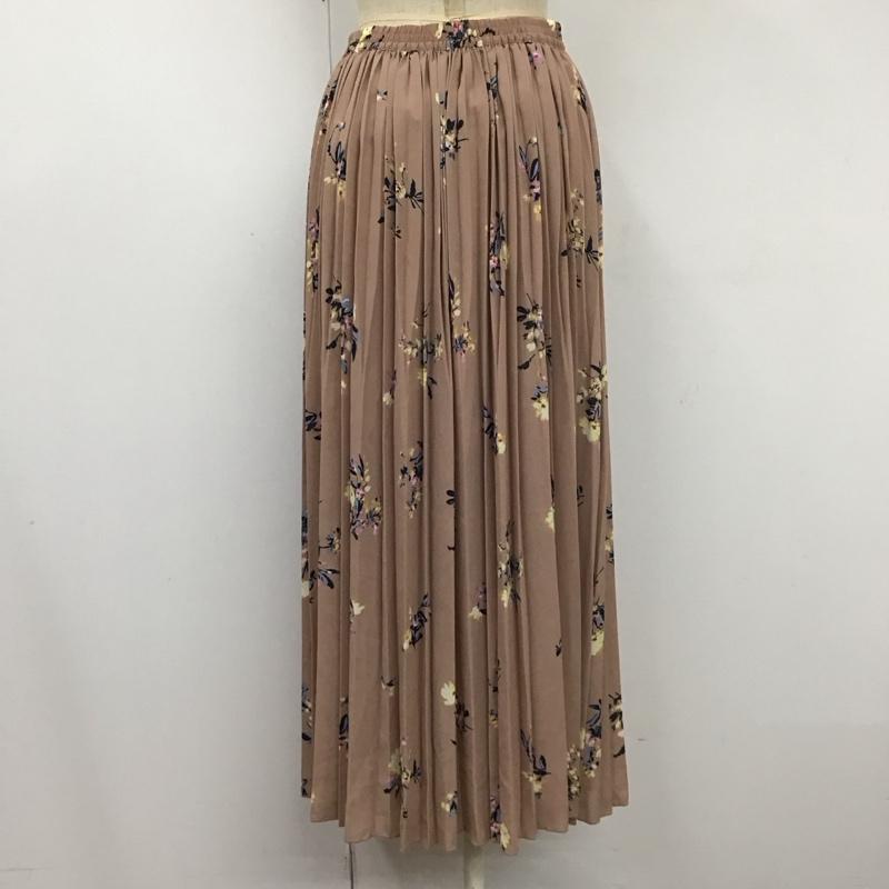 ニコアンド niko and... スカート ロングスカート ST94CM10KO プリーツスカート 花柄 桃 / ピンク /  レディース USED 古着 中古 10111544